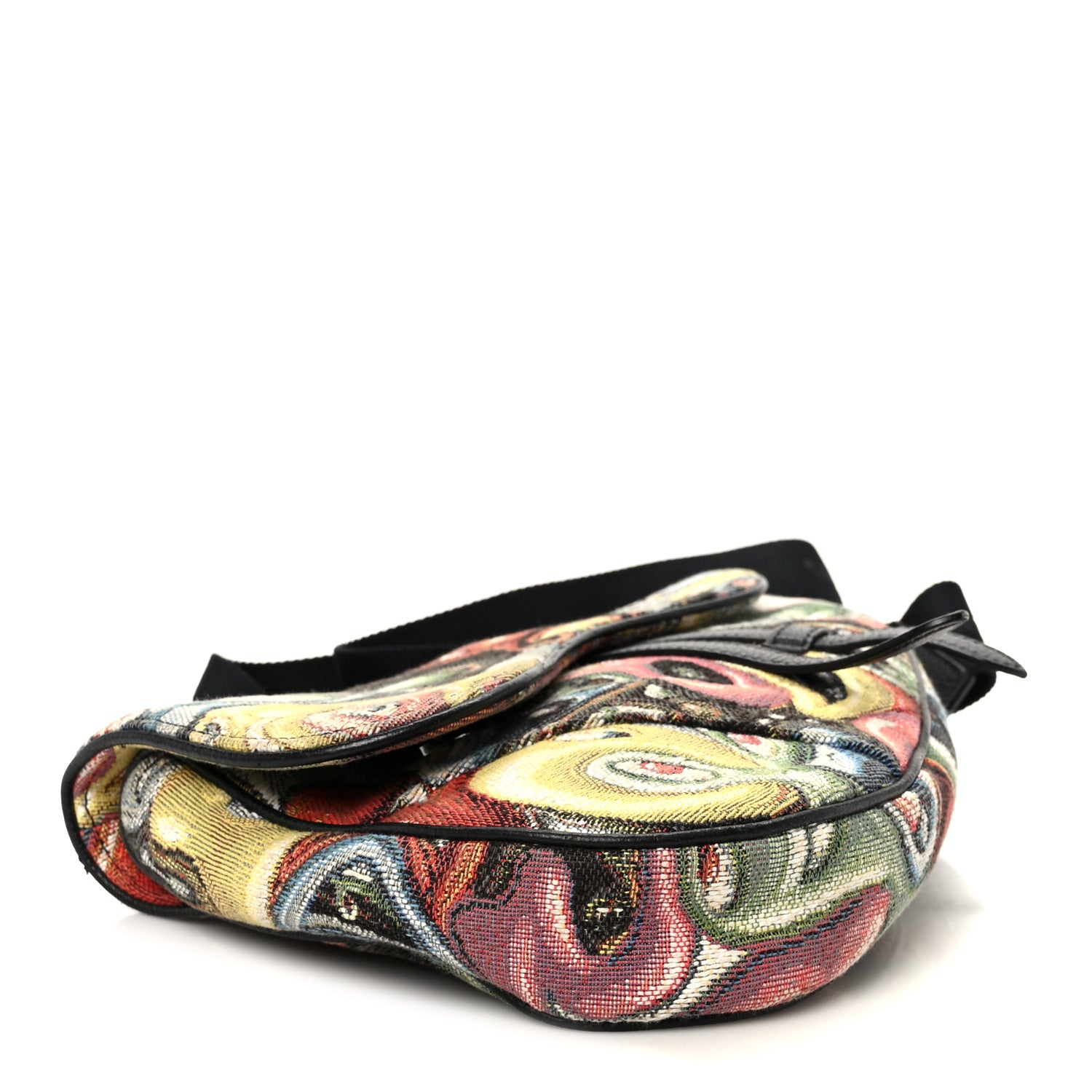 Christian Dior X KENNY SCHARF Jacquard Printed Mens Saddle Bag