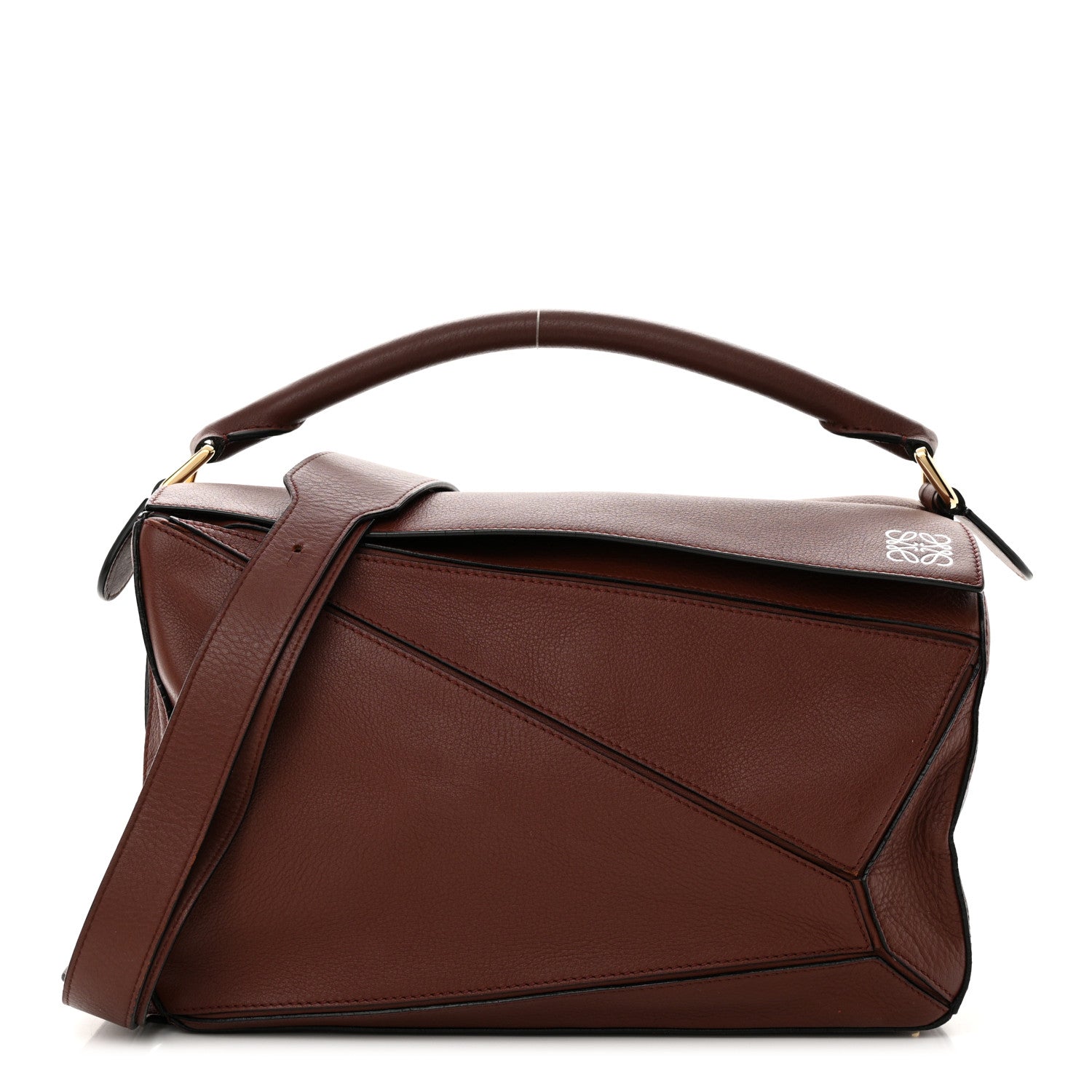 Loewe Calfskin Medium Puzzle Bag Prune 1 of 12