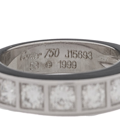 Cartier 18K White Gold Diamond Tectonic Band Ring 53 6.5 5 of 6