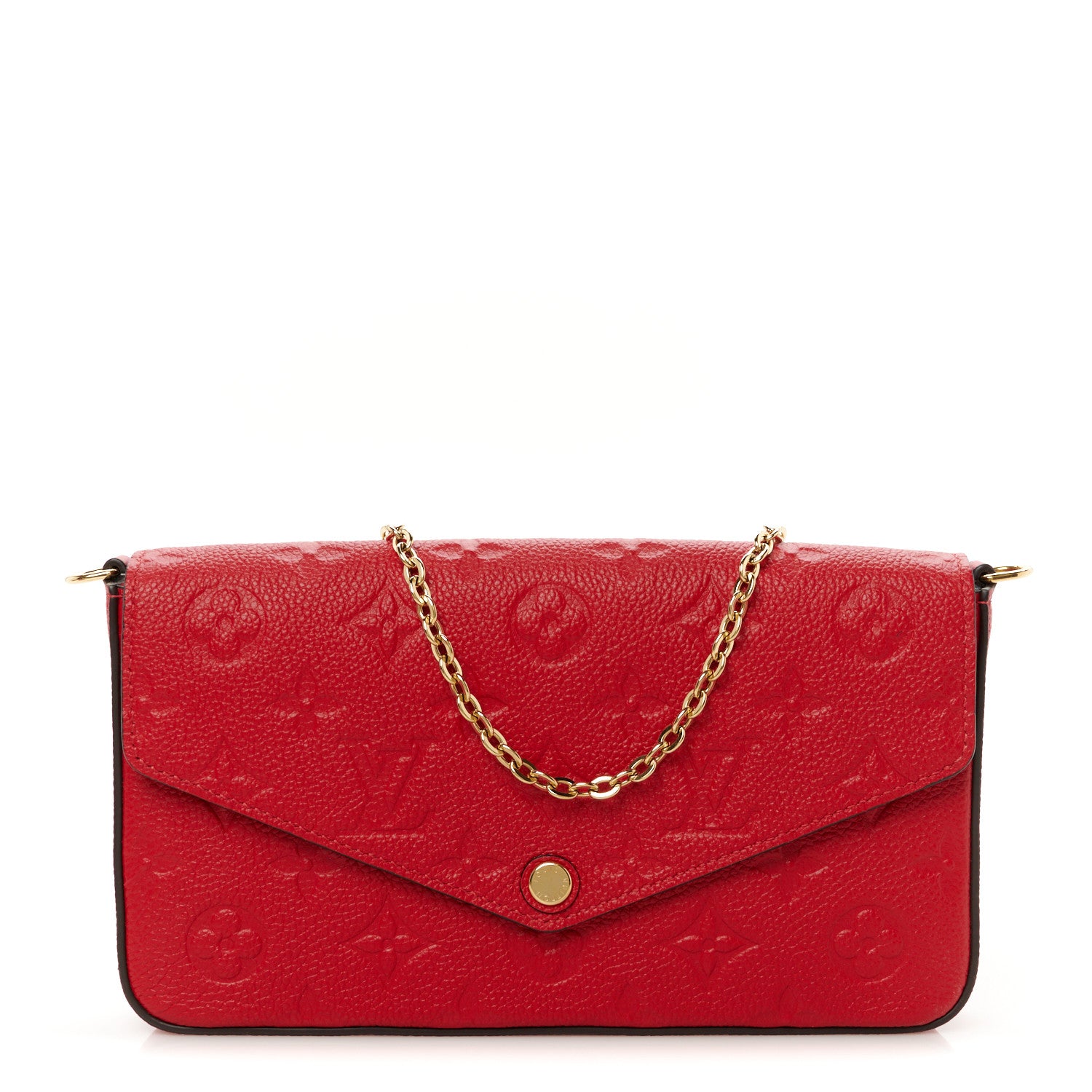 Louis Vuitton Empreinte Pochette Felicie Chain Wallet Scarlet 1 of 14