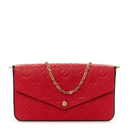 Louis Vuitton Empreinte Pochette Felicie Chain Wallet Scarlet 1 of 14