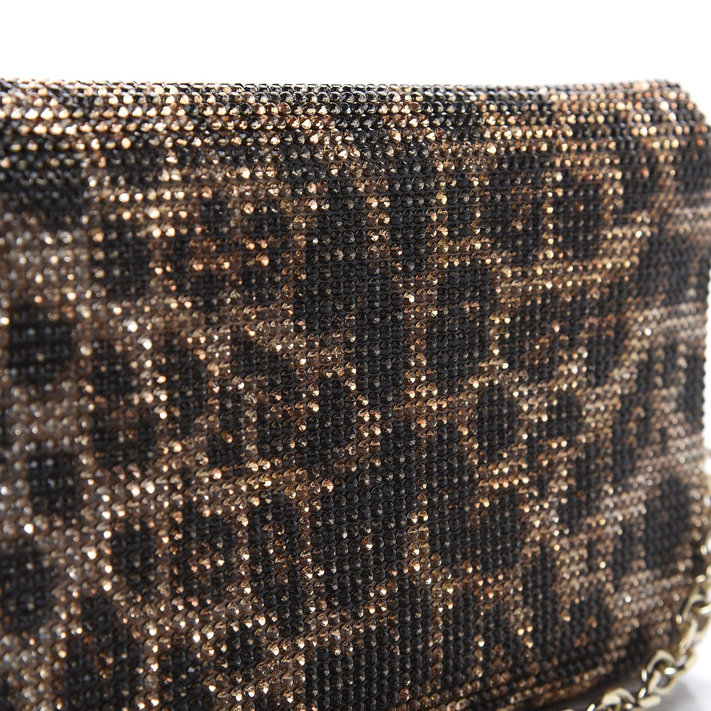 Swarovski Crystal Fizzoni Leopard Clutch Champagne Multicolor