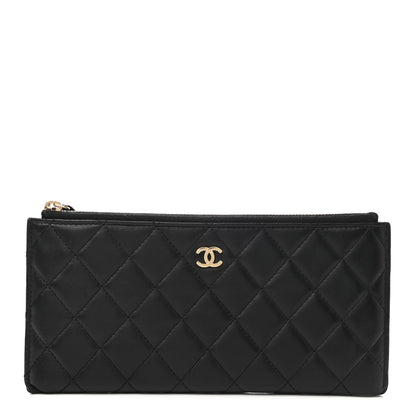 Chanel Lambskin Quilted Zip Pouch Black 1 of 10