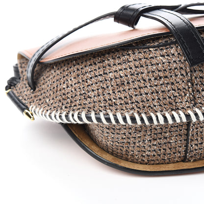 Loewe Calfskin Tweed Small Gate Crossbody Bag Tan 6 of 8
