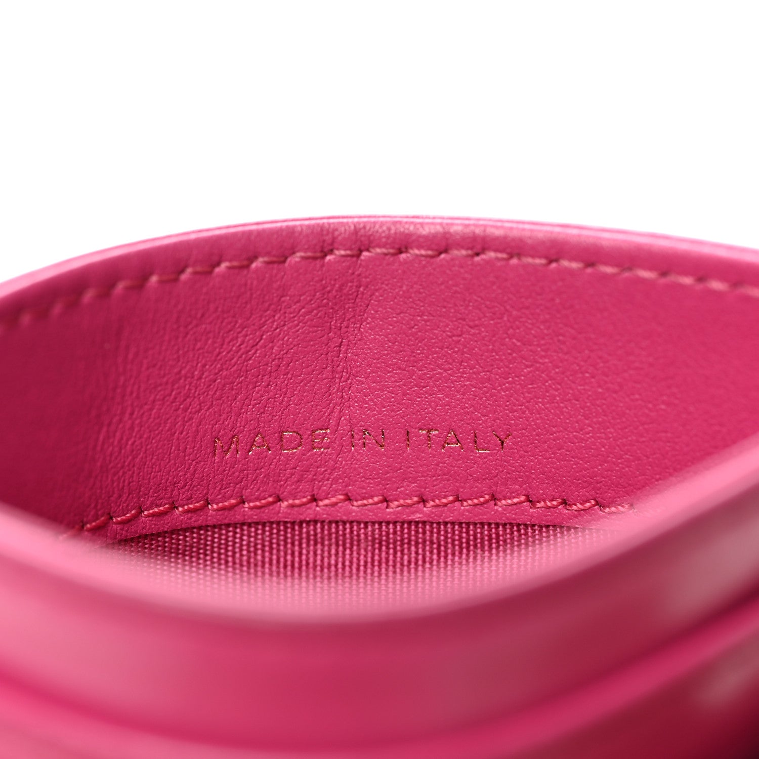 Chanel Lambskin Camellia Embossed Card Holder Fuchsia 7 of 9