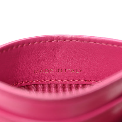 Chanel Lambskin Camellia Embossed Card Holder Fuchsia 7 of 9