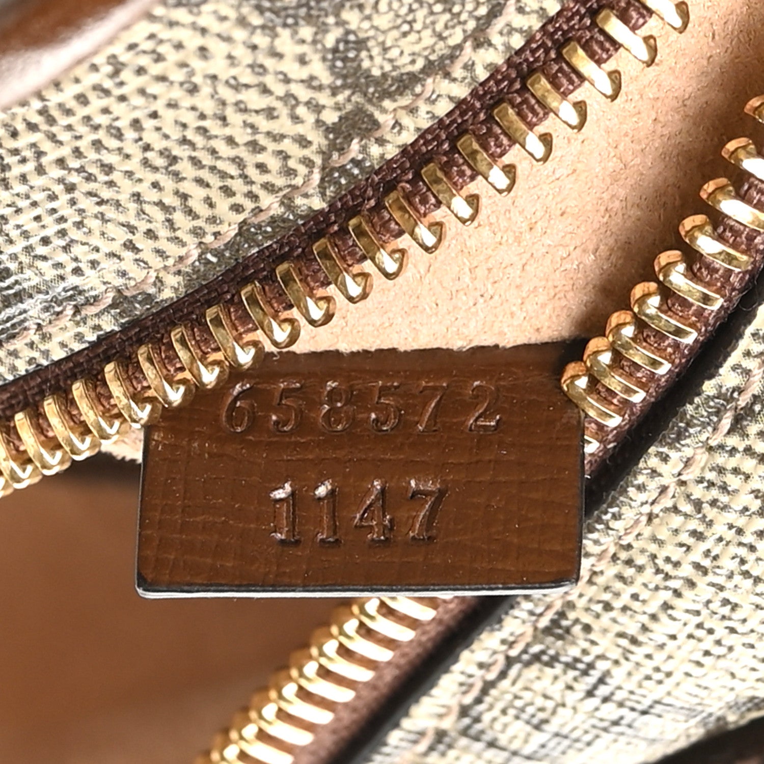 Gucci GG Supreme Monogram Azalea Calfskin Mini Retro Interlocking G Shoulder Bag Beige Ebony Brown Sugar 7 of 10