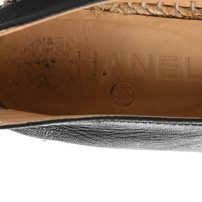 Chanel Lambskin CC Espadrilles 36 Black 8 of 8