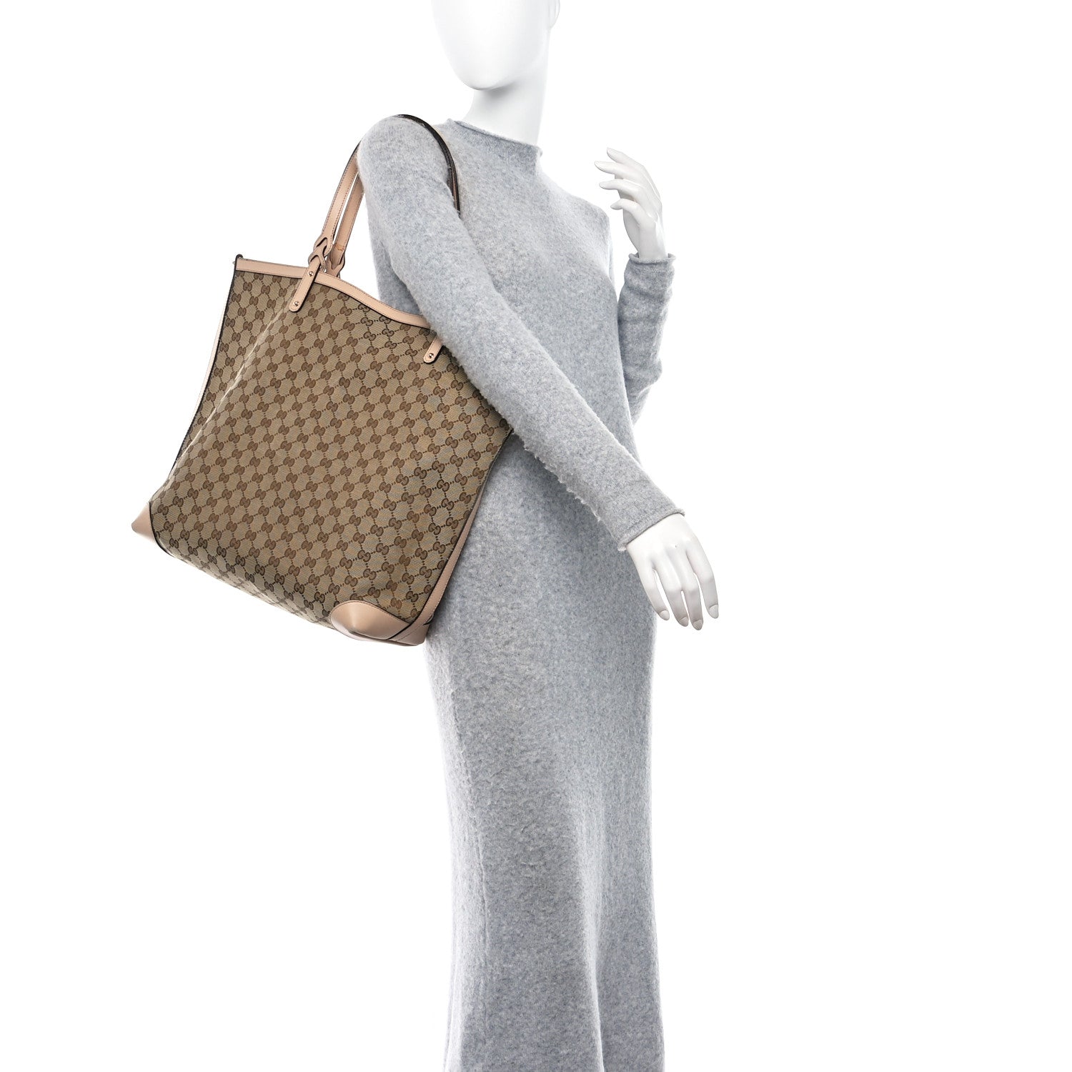 Gucci Monogram Large Craft Tote Beige 2 of 13