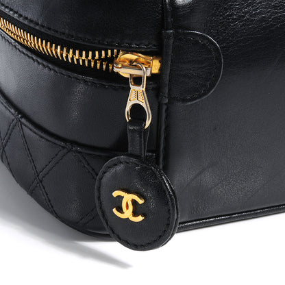 Chanel Lambskin Vanity Cosmetic Bag Black 6 of 9