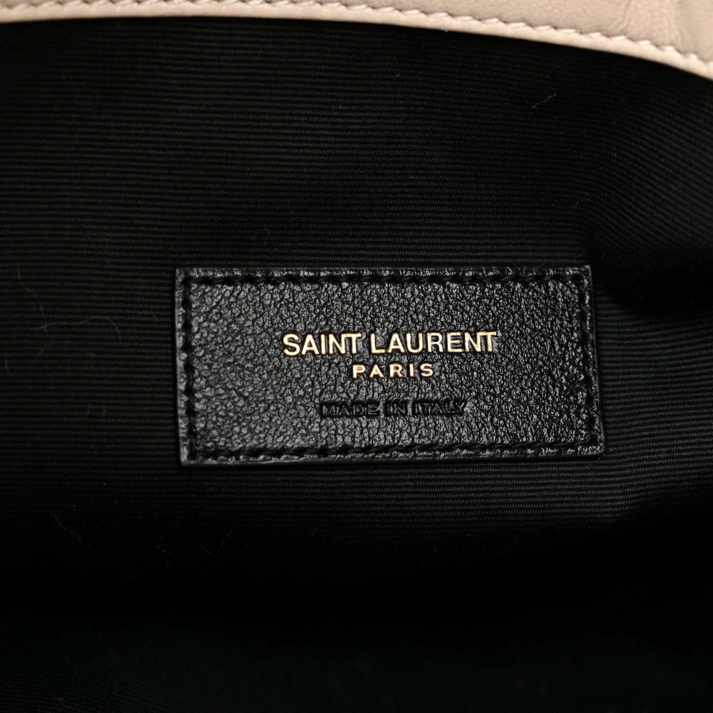 Lambskin Matelasse Monogram Medium Jamie 4.3 Pochon Crema Soft