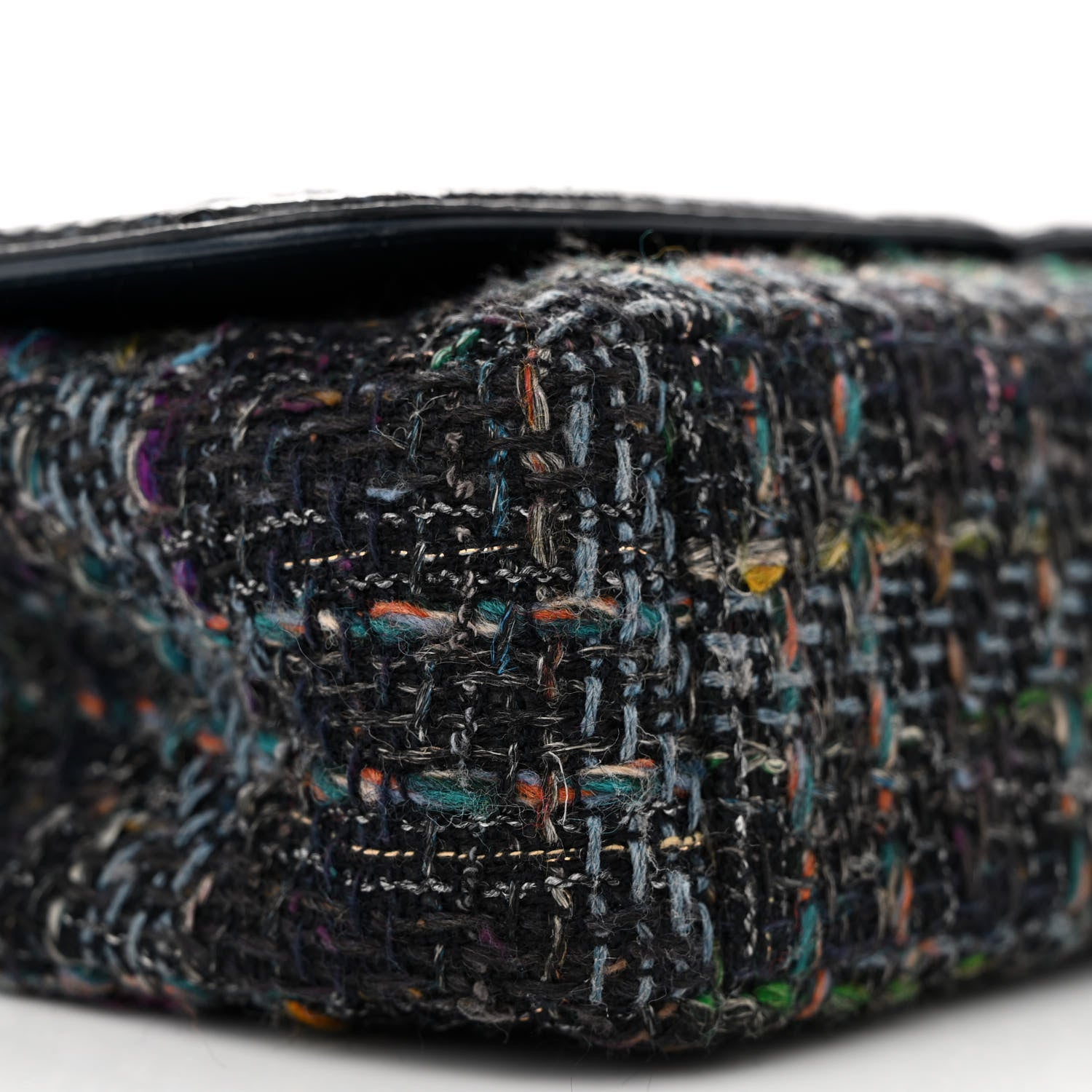 Chanel Tweed Snakeskin Quilted Medium CC Filigree Flap Blue Multicolor 9 of 12