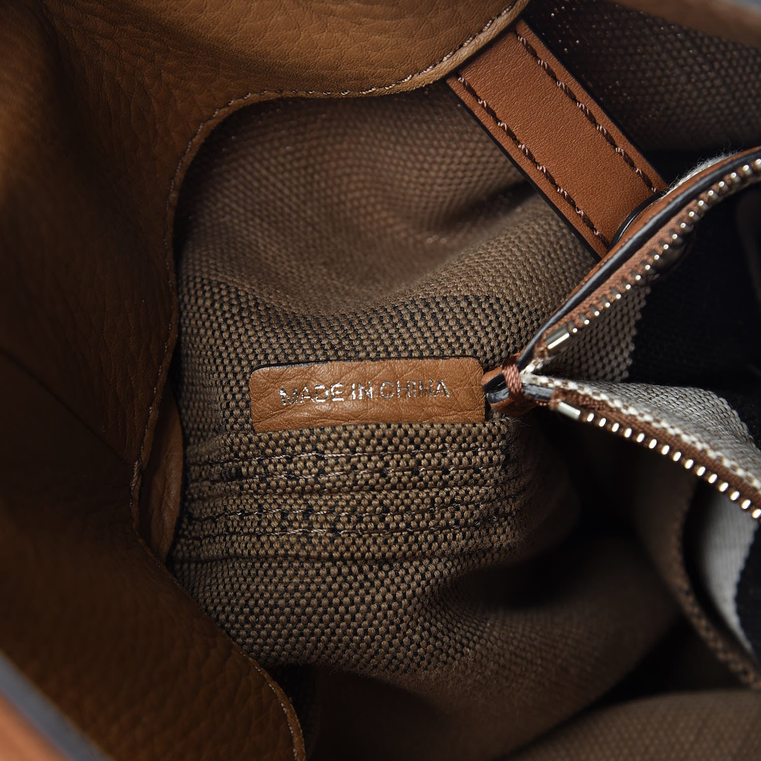 Burberry Grainy Calfskin Canvas Mega Check Medium Ashby Tassel Hobo Saddle Brown 7 of 14