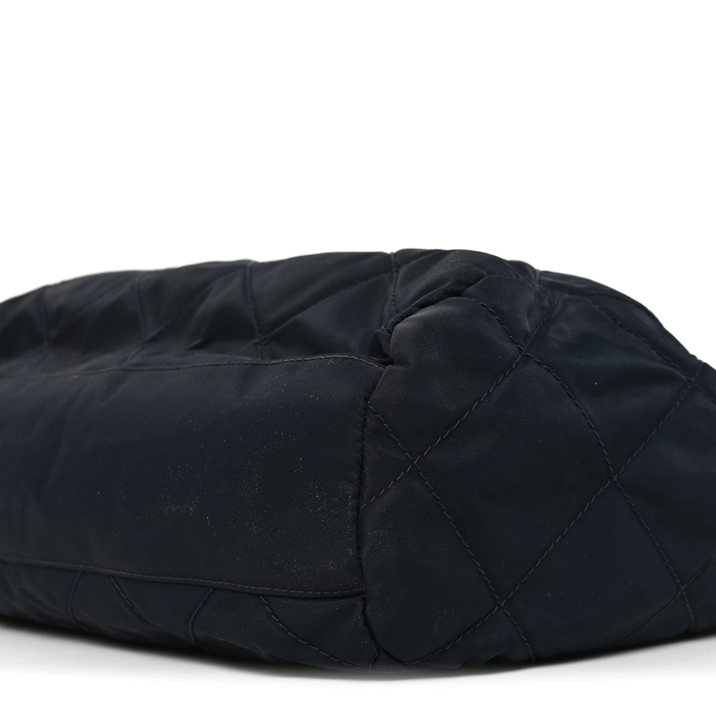 Nylon Tessuto Quilted Shoulder Bag Black