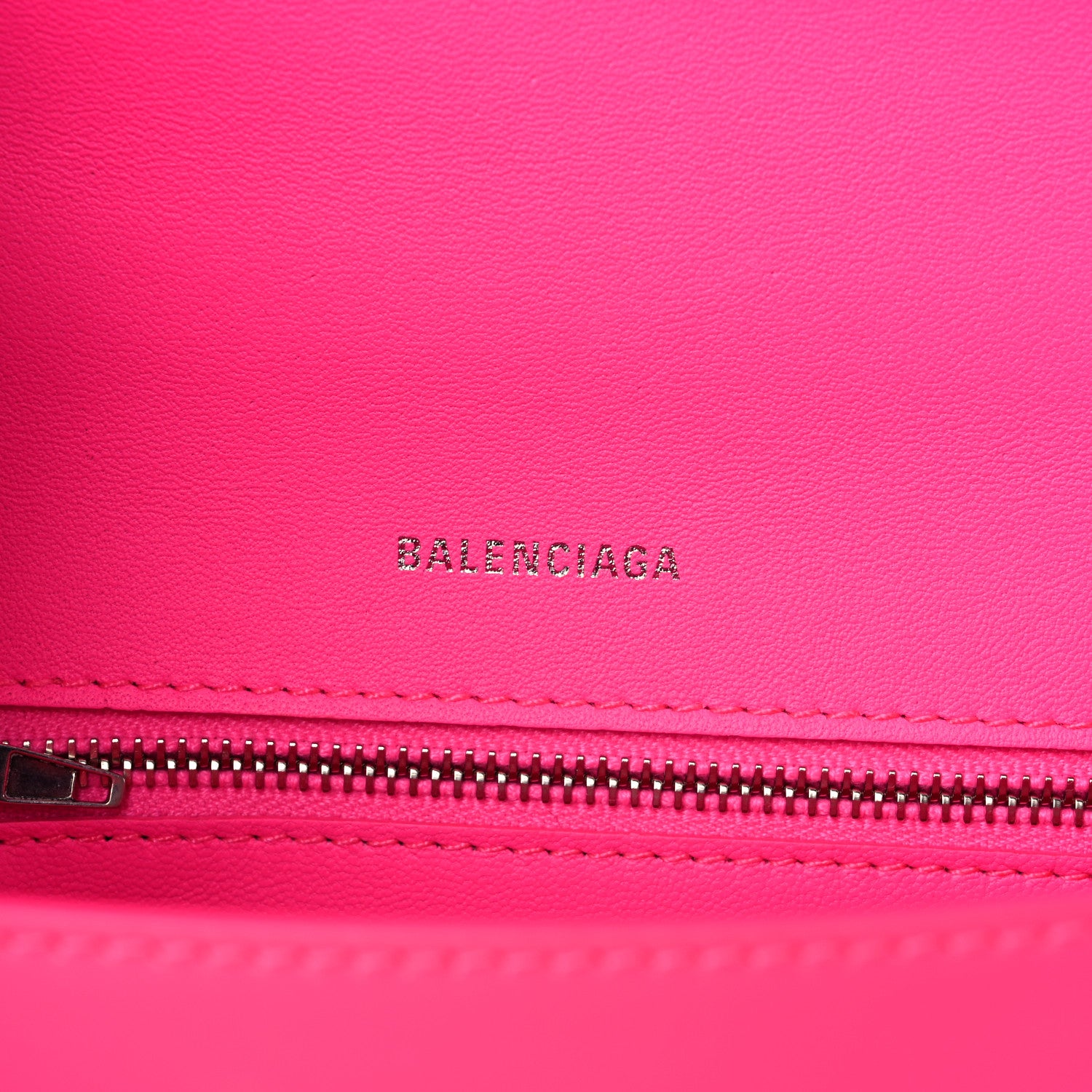 Balenciaga Shiny Box Calfskin Small Hourglass Top Handle Bag Hot Pink 6 of 17