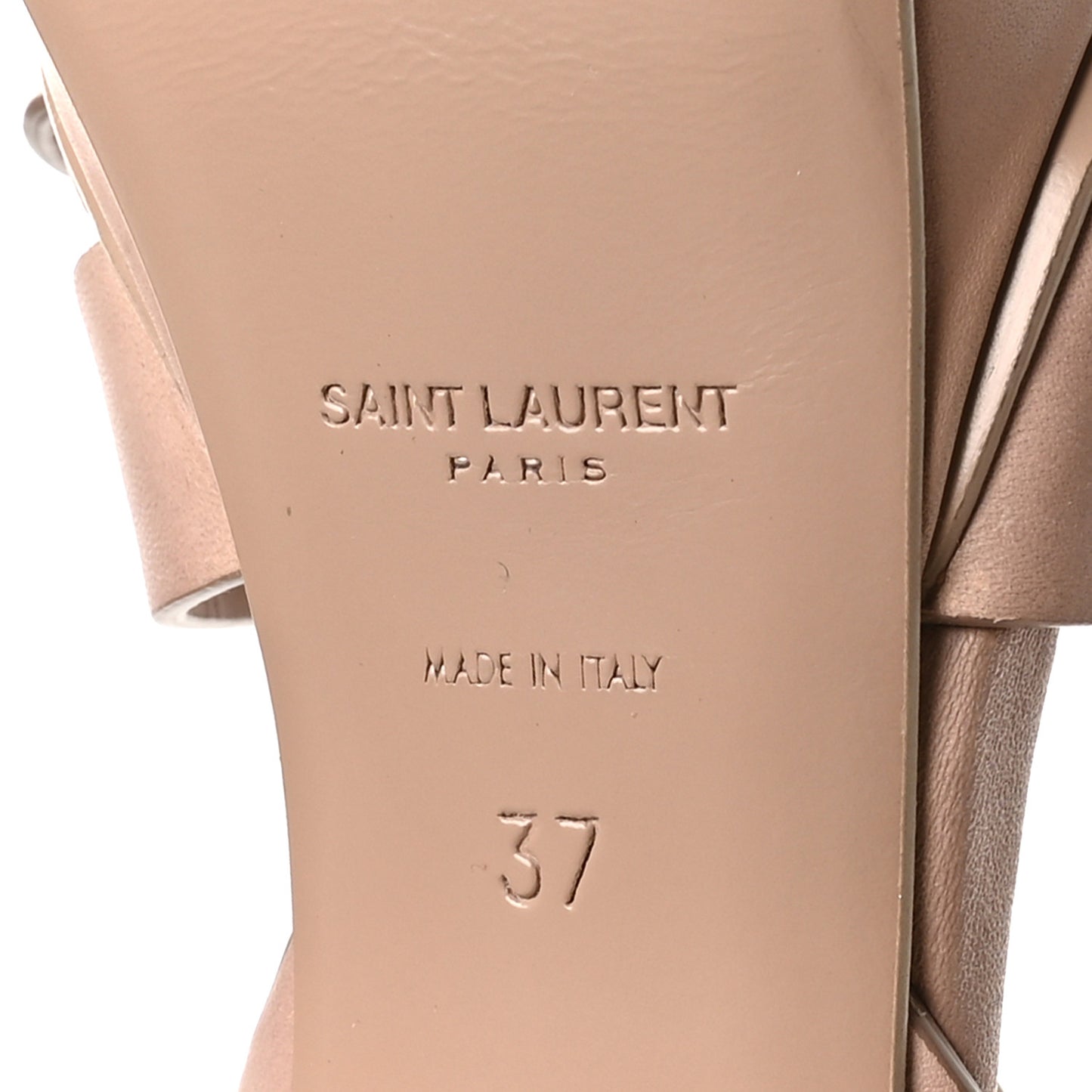 Calfskin Tribute 75 Platform Sandals 37 Nude