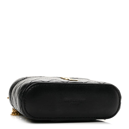 Saint Laurent Lambskin Quilted Micro Gaby Vanity Case Black 4 of 13
