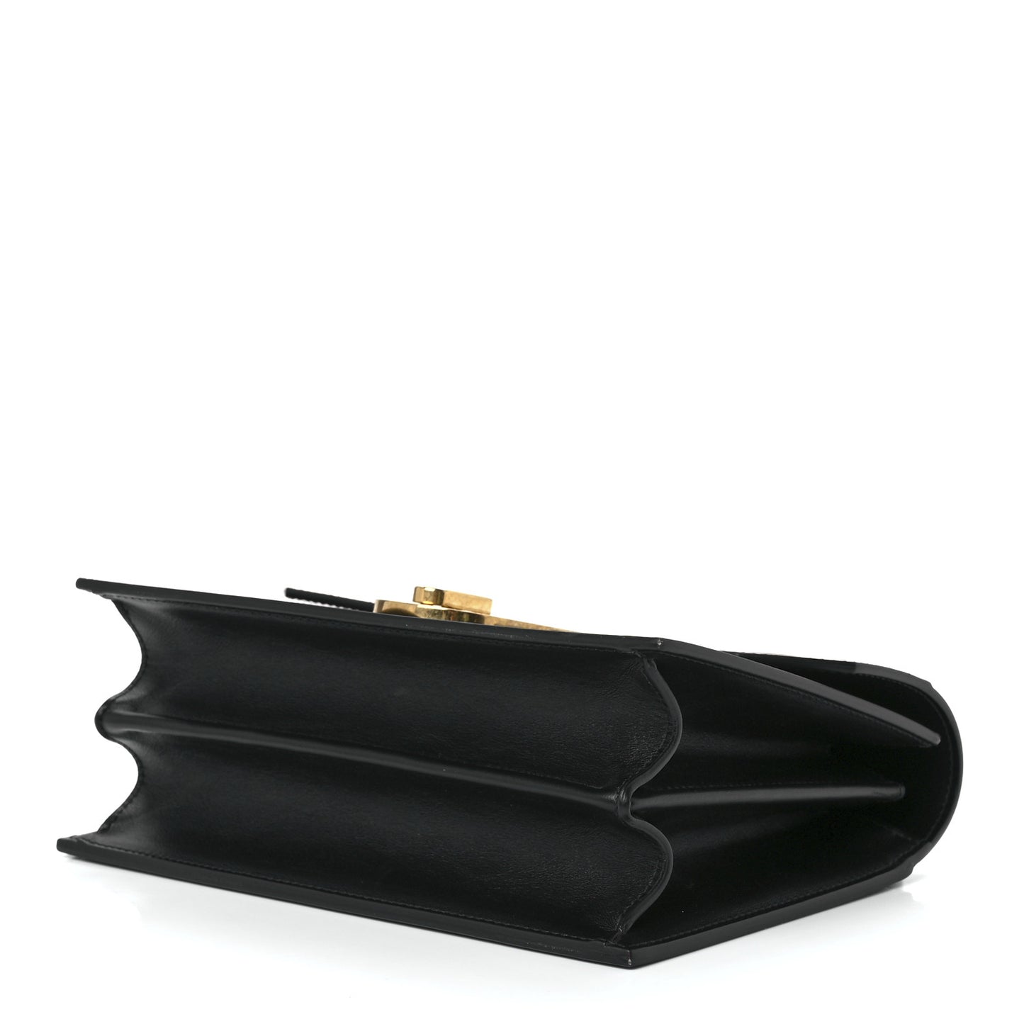 Calfskin Large Elisa Shoulder Bag Black