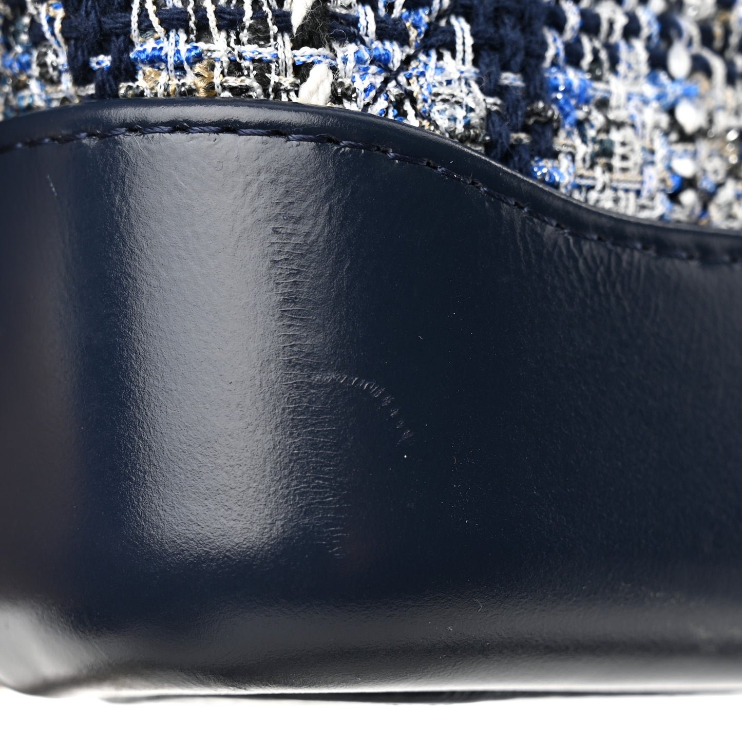 Tweed Calfskin Small Gabrielle Hobo Blue