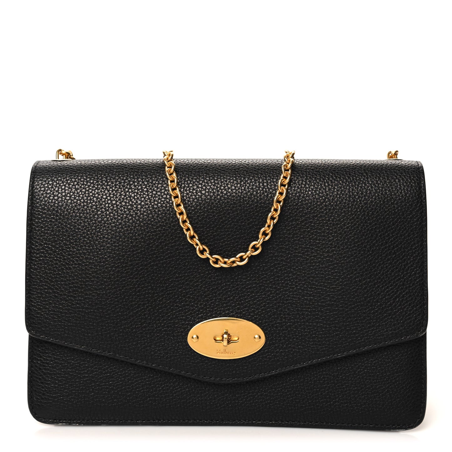 Small Classic Grain Calfskin Small Darley Black