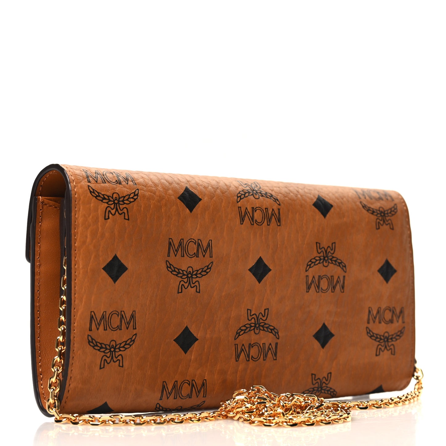 Visetos Large Patricia Wallet On Chain Cognac