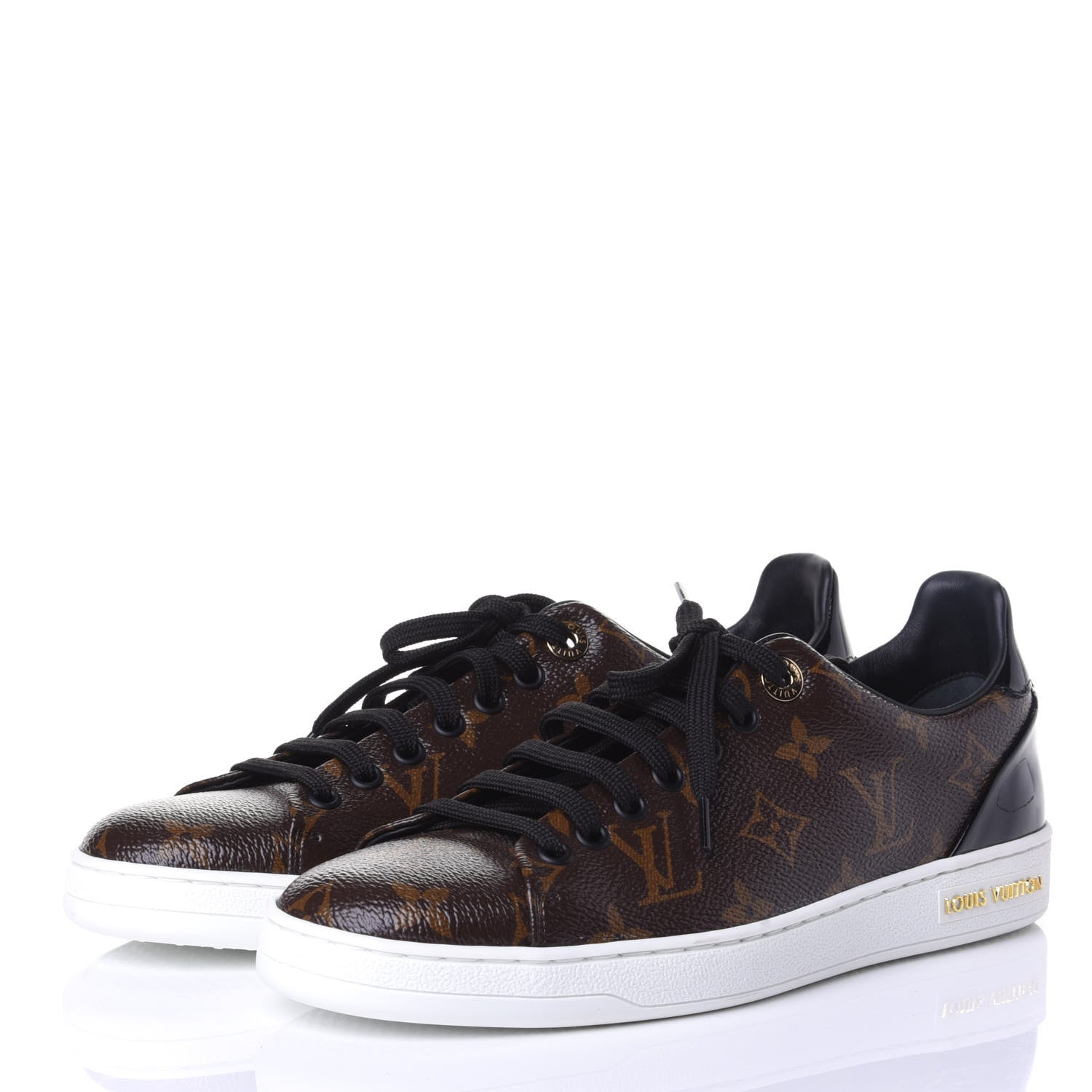 Louis Vuitton Patent Monogram Frontrow Sneakers 38 3 of 10