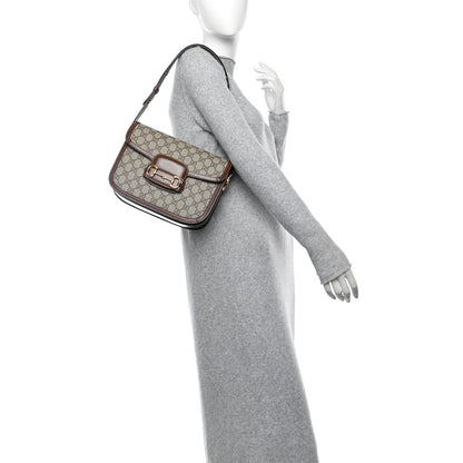 Gucci GG Supreme Monogram Horsebit 1955 Shoulder Bag Beige Brown Sugar 3 of 13