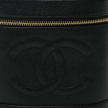 Chanel Caviar Vanity Cosmetic Case Black 9 of 11