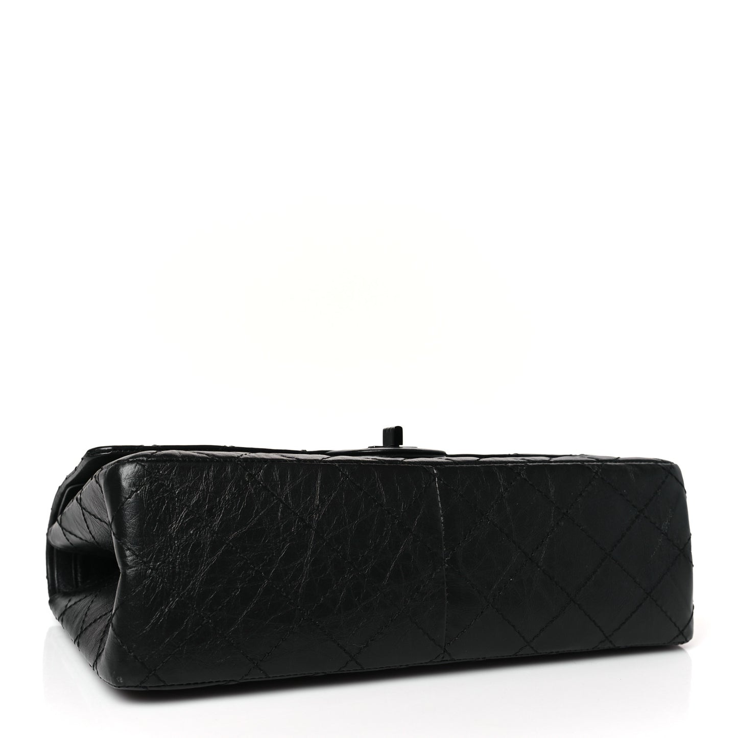 Aged Calfskin Quilted 2.55 Reissue 226 Flap So Black