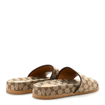 Gucci Canvas GG Monogram Mens Slide Sandals 11 Beige 5 of 10