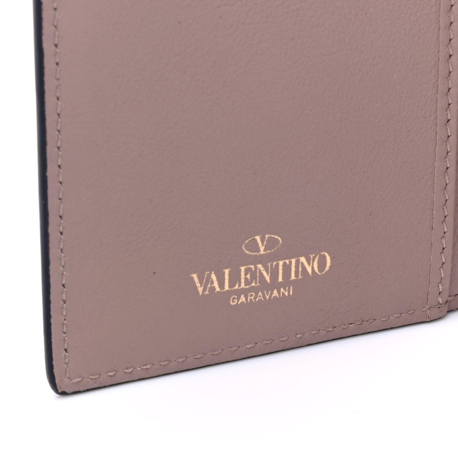 Valentino Garavani Calfskin Rockstud Continental Wallet Poudre 6 of 6