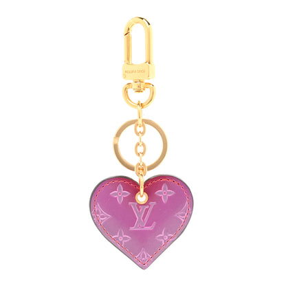 Louis Vuitton Vernis Degrade Love Lock Heart Key Holder Bag Charm Pink Red 1 of 3