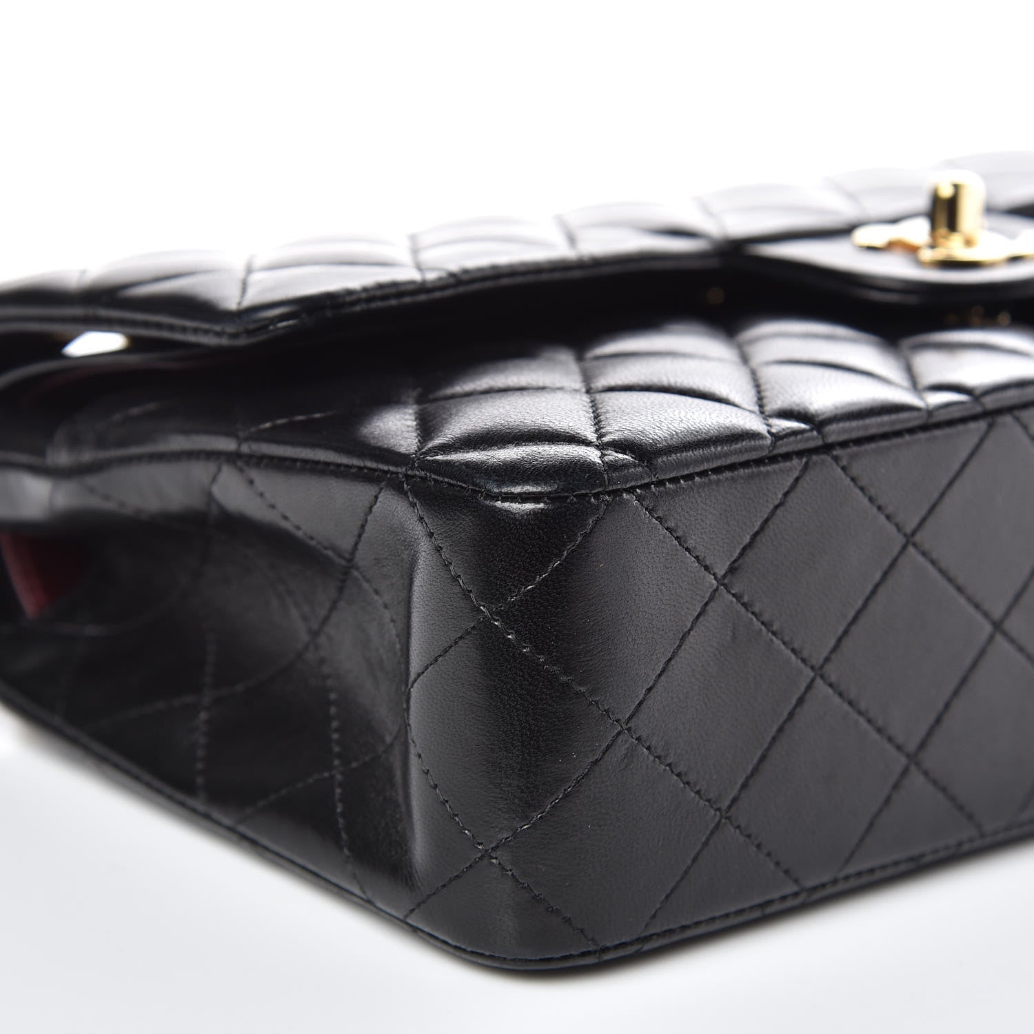 Chanel Lambskin Quilted Medium Double Flap Black 8 of 13