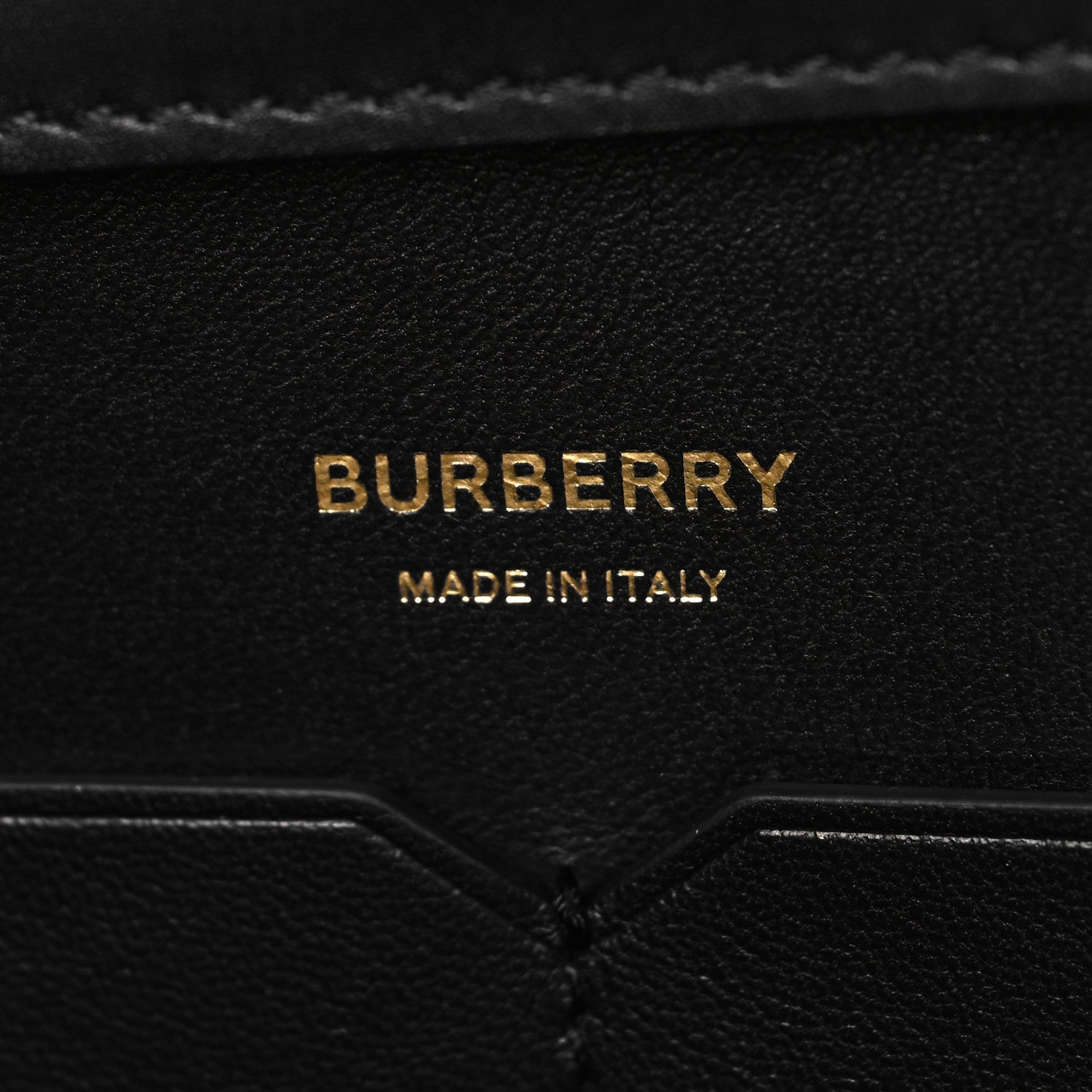 Burberry Calfskin Medium Society Tote Black Honey 6 of 10