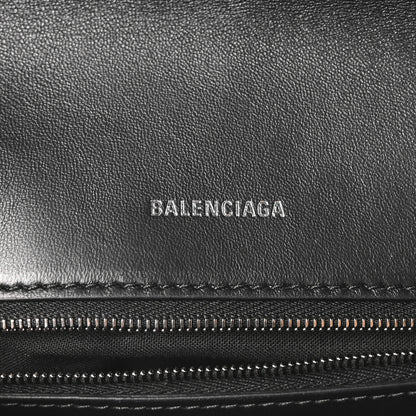 Balenciaga Semi Matte Soft Textured Calfskin Downtown Shoulder Bag Black 6 of 10
