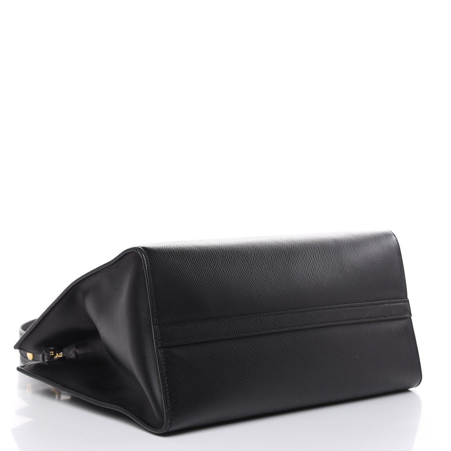 Prada Saffiano Cuir Calfskin Large Monochrome Top Handle Tote Black 4 of 13