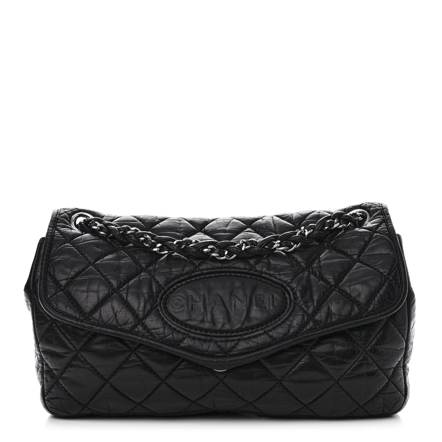 Aged Calfskin Vintage Ligne Flap Black