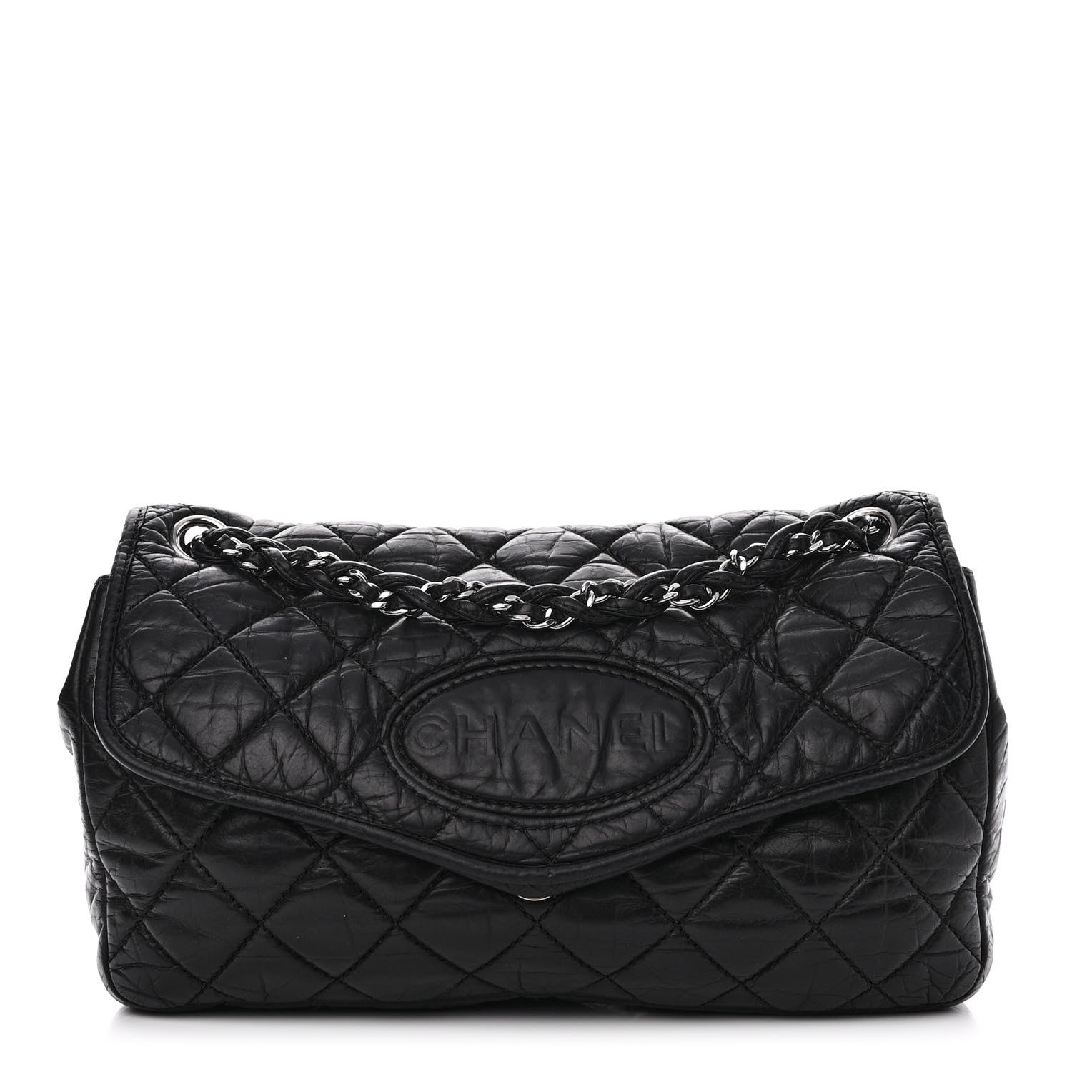 Chanel Aged Calfskin Vintage Ligne Flap Black 1 of 10