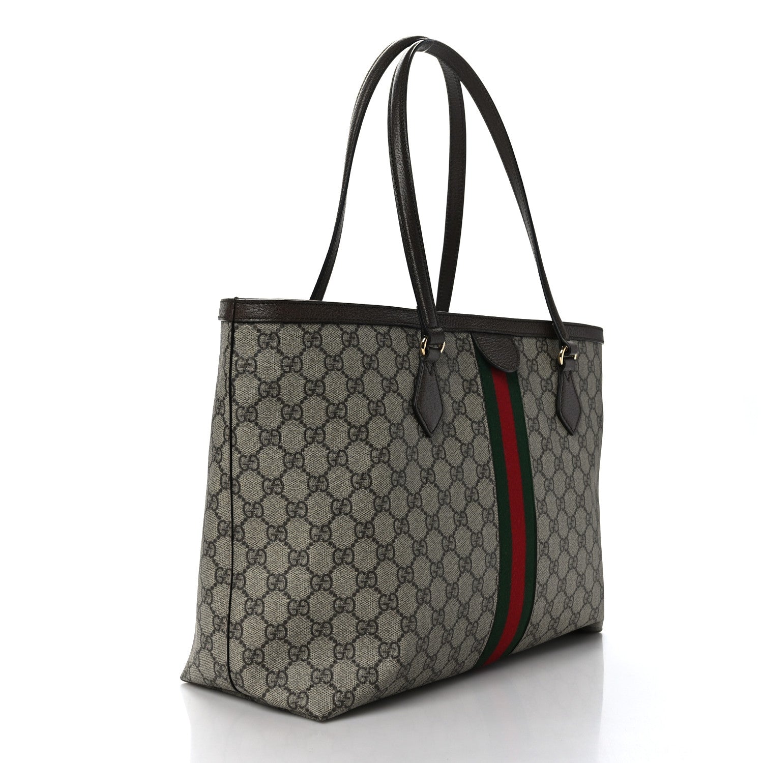 Gucci GG Supreme Monogram Medium Ophidia Shopping Tote Brown 3 of 9