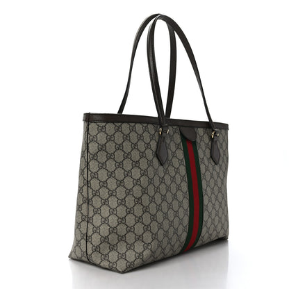 Gucci GG Supreme Monogram Medium Ophidia Shopping Tote Brown 3 of 9