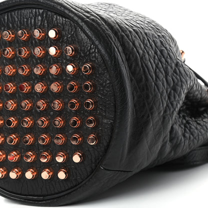 Alexander Wang Pebbled Lambskin Diego Bucket Black Rose Gold Hardware 9 of 11