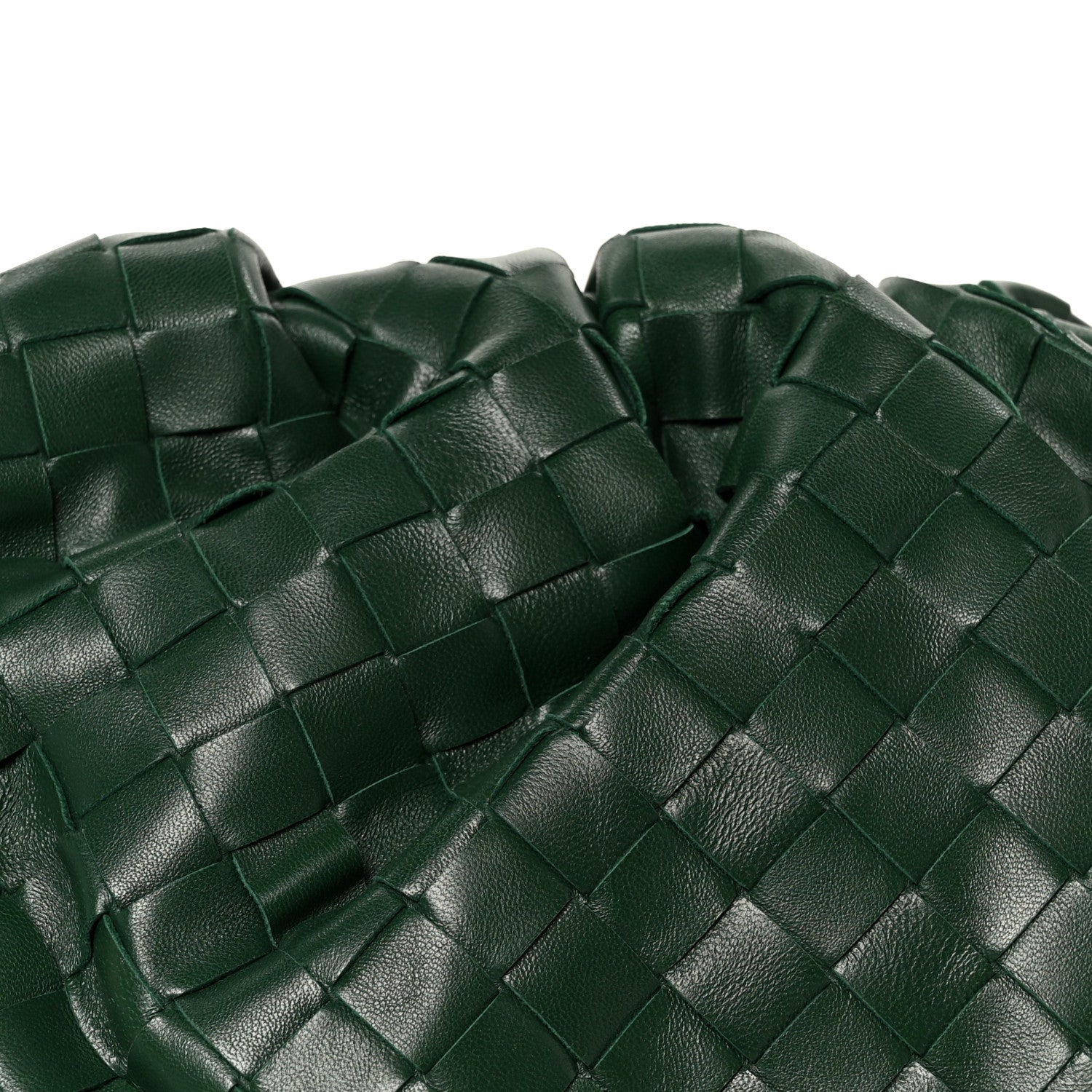 BOTTEGA VENETA グリーン クラッチバッグ Bottega Veneta Nappa Maxi Intrecciato The Pouch Oversized Clutch