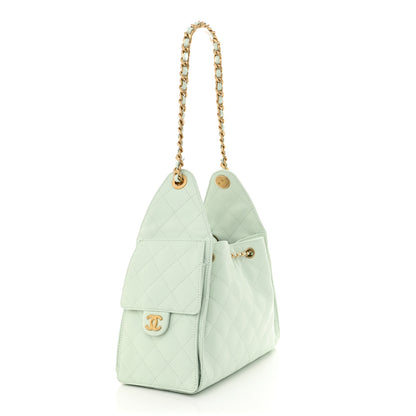 Chanel Caviar Quilted Small Chanel 25 Handbag Light Green 3 of 11