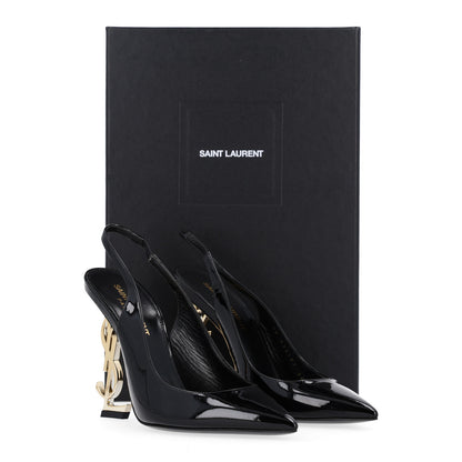 Saint Laurent Patent Opyum 110 Slingback Pumps 36 Black 8 of 8