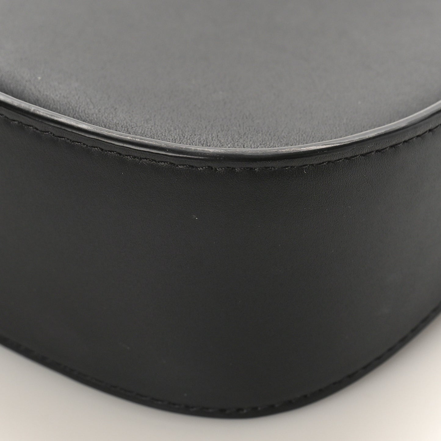 Smooth Calfskin Half Moon Shoulder Bag Black