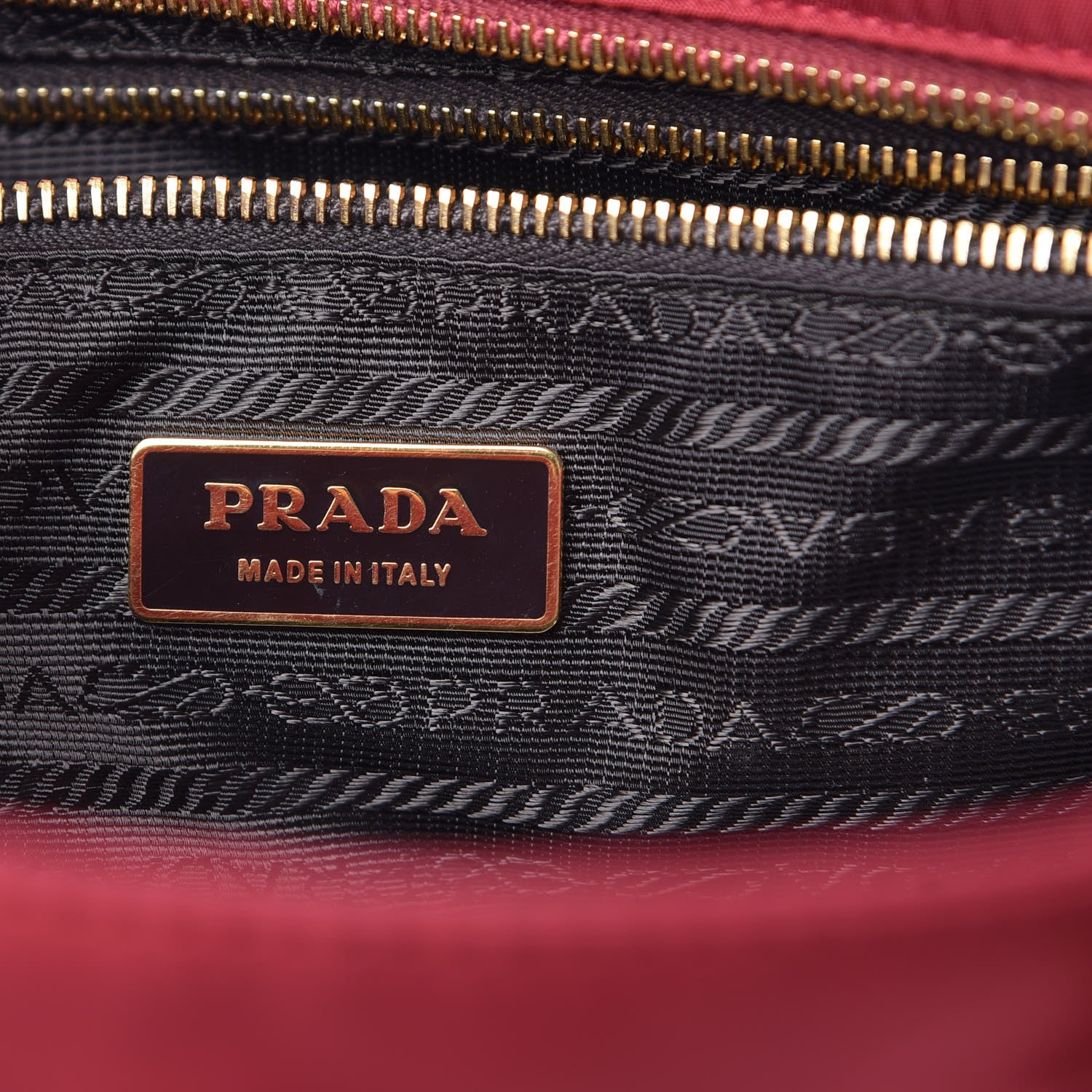 Prada Tessuto Nylon Saffiano Tote Red 6 of 10