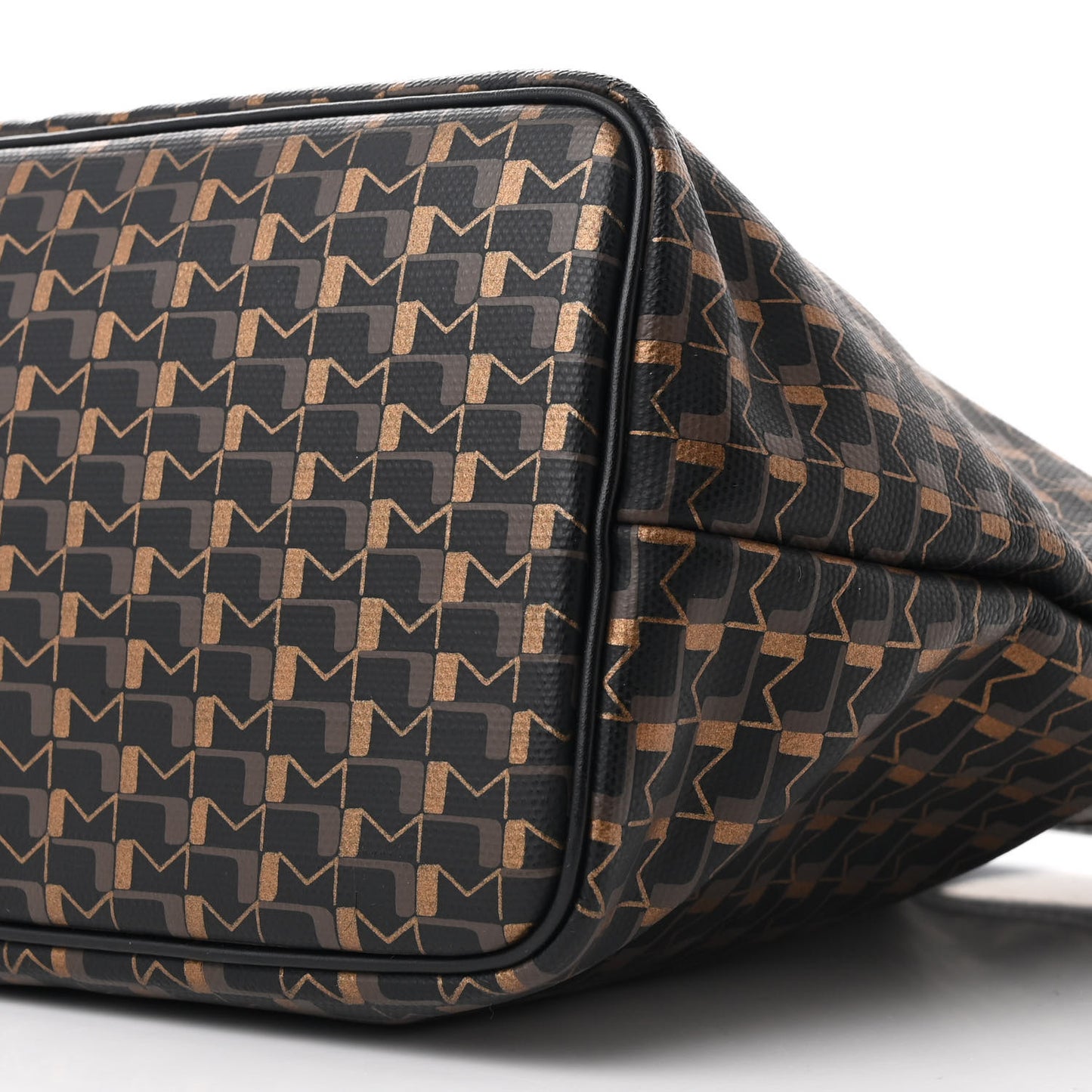 Grained Calfskin Canvas 1920 Oh! Tote Ruban MM Carbon Bronze