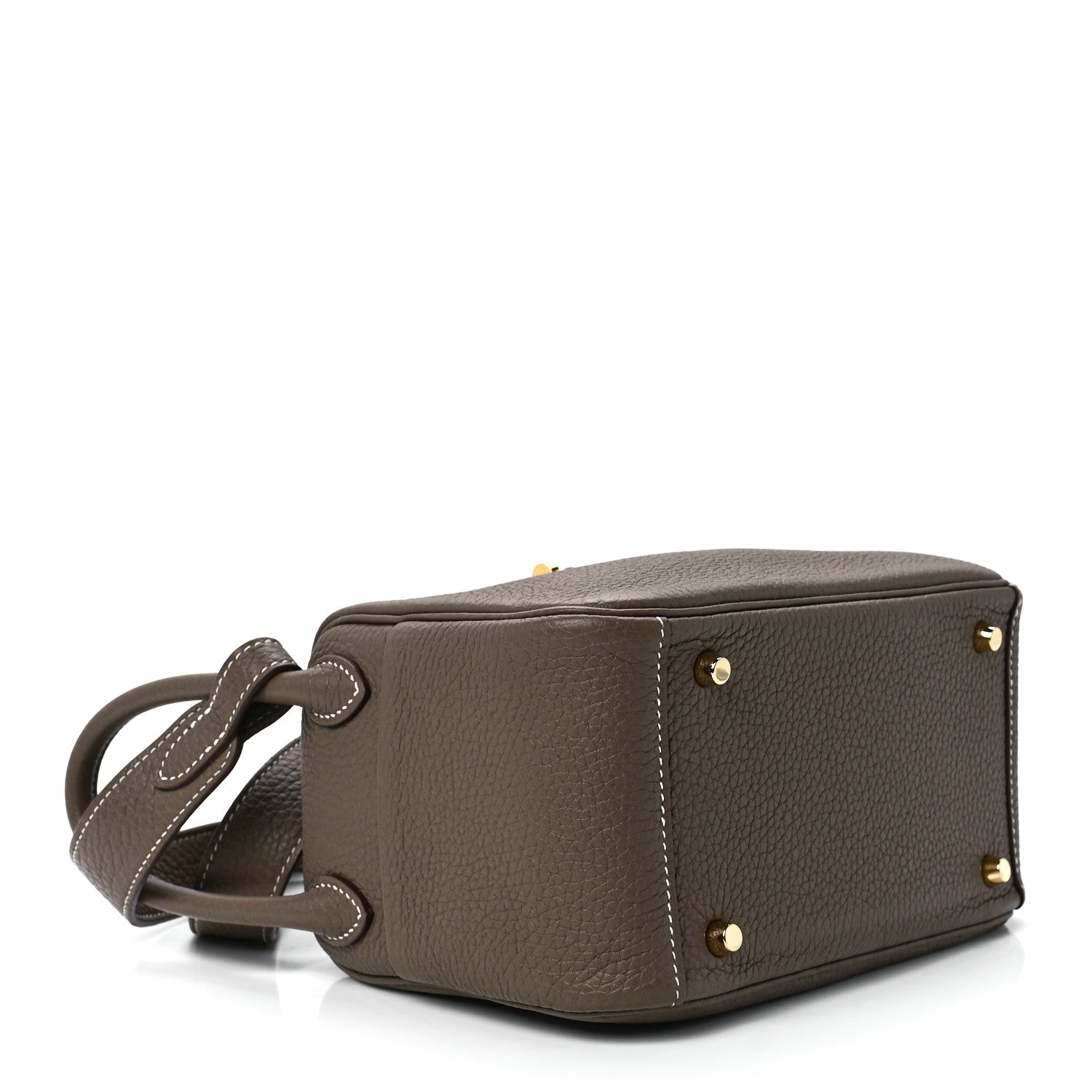 Hermes Taurillon Clemence Mini Lindy 20 Etoupe 4 of 11