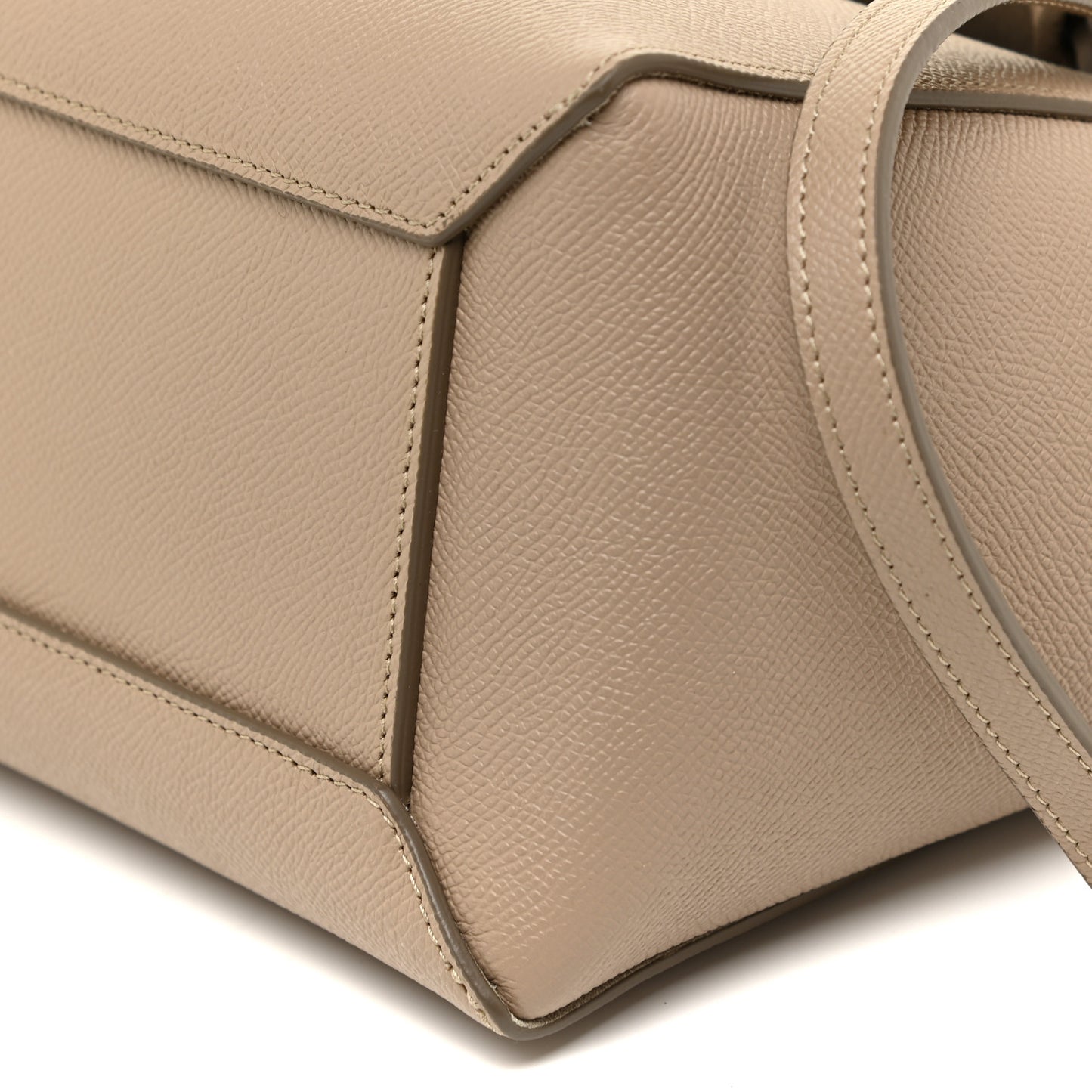 Grained Calfskin Nano Belt Bag Light Taupe