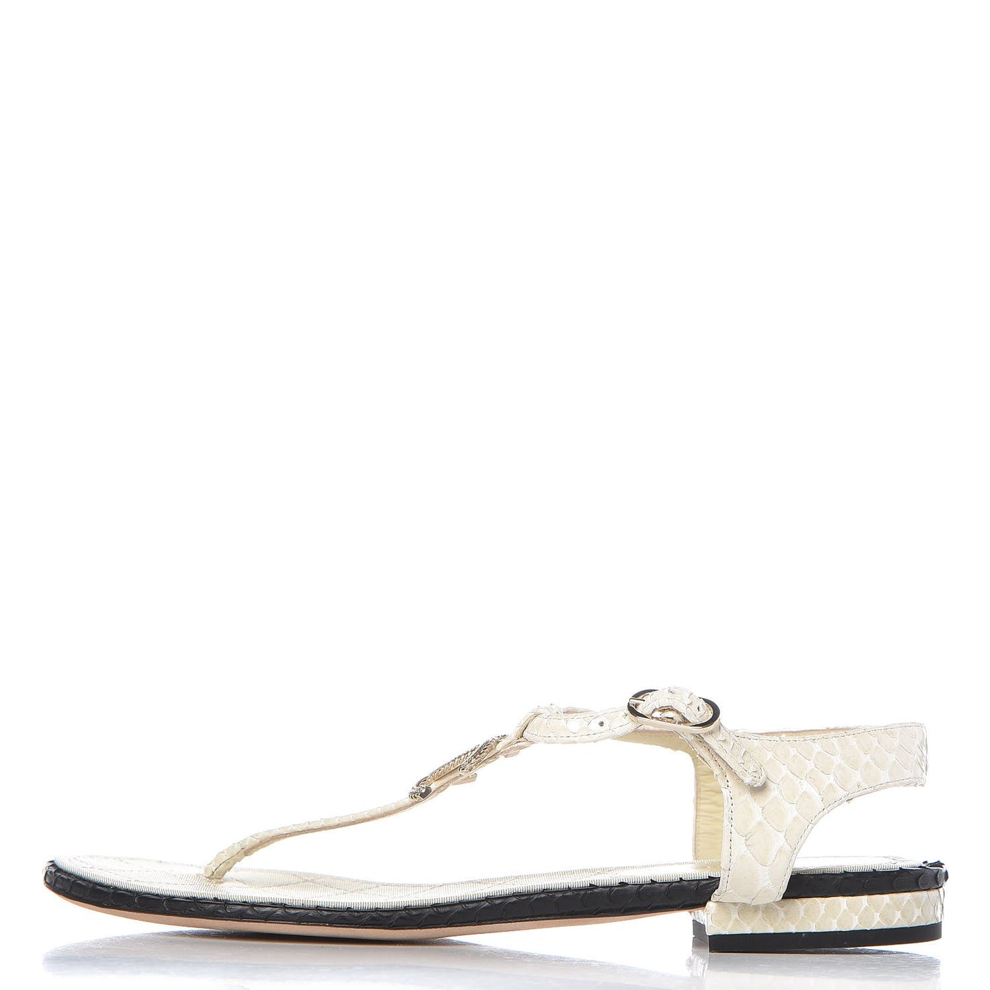 Python CC Thong Sandals 38 Beige Clair
